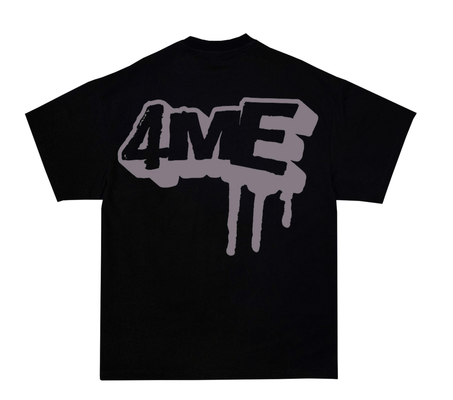 4ME CLOTHINGBRAND OVERSIZED BLACK AND GREY UNISEX SHIRT